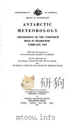 ANTARCTIC METEOROLOGY     PDF电子版封面     