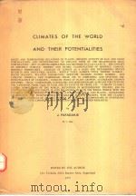 CLIMATES OF THE WORLD AND THEIR POTENTIALITIES（ PDF版）