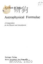 Kenneth R.Lang Astrophysical Formulae     PDF电子版封面  3540066055   