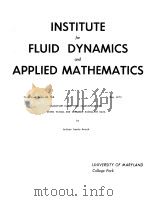INSTITUTE For FLUID DYNAMICS and APPLIED MATHEMATICS     PDF电子版封面     