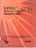 B STARS WITH and WITHOUT EMISSION LINES     PDF电子版封面     