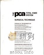 THE PCATM TOTAL KNEE SYSTEM     PDF电子版封面     