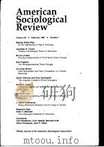 AMERICAN SOCIOLOGICAL REVIEW 1987 Vol.52 No.1-3     PDF电子版封面     