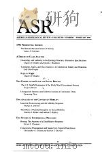 AMERICAN SOCIOLOGICAL REVIEW 1993 Vol.58 NO.1-2     PDF电子版封面     