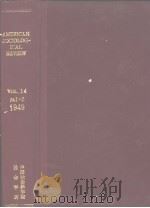 AMERICAN SOCIOLOGICAL REVIEW VOL.14 No1-3 1949     PDF电子版封面    中国社会科学院社会学所 