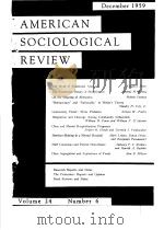 AMERICAN SOCIOLGICAL REVIEW VOL.24 No6（ PDF版）