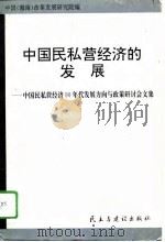 中国民私营经济的发展  中国民私营经济90年代发展方向与政策研讨会文集（1995 PDF版）