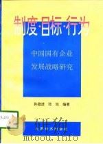 制度·目标·行为  中国国有企业发展战略研究（1994 PDF版）