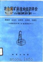 非金属矿床技术经济评价——矿山投资分析（1990年05月第1版 PDF版）