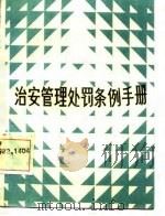 治安管理处罚条例手册   1986  PDF电子版封面    河南省公安厅 