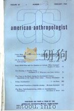 AMERICANANTHRO-POLOGIST  VOL.62  NO1-6  1960  (共两本)     PDF电子版封面     