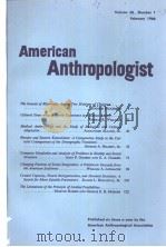 AMERICANANTHRO-POLOGIST  VOL.68No1-61966（共两本）     PDF电子版封面     