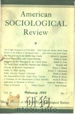 AMERICANSOCIOLOG-ICALREVIEW VOL·18 NO1-6 1953（ PDF版）