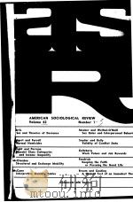 AMERICANSOCIOLOG-ICAL REVIEW  VOL.42N1-6  1977  共两本     PDF电子版封面     