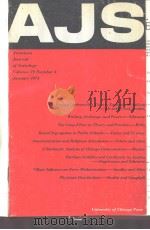 AMERICAN JOURNAL OF SOCIOLOGY VOL.79 No4-6 1974     PDF电子版封面     