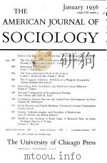 THE AMERICAN JOURNAL OF SOCIOL-OGY VOL.61 No4-6 1956（ PDF版）