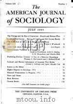 THE AMER-ICAN JOUR-NAL OF SOCIOL-OGY  V.61 No1-3 1955     PDF电子版封面     