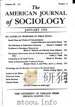 THE AMERICAN JOURNAL OF SOCIOL-OGY  VOL.60 No4-6 1955（ PDF版）