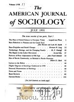 THE AMERICAN JOURNAL OF SOCIOL-OGY V0L.57 NO.1-3 1951（ PDF版）