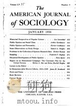 THF AMERICAN JOURNAL OF SOCIOL-OGY V0L.55 NO.4-6 1950（ PDF版）