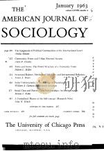 THE AMER-ICAN JOUR-NAL OF SOCIOLOGY V.68 NO.4-6 1963（ PDF版）