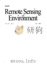 Rimote Sening of Environment  （Vol.75 No.1-3  Jan-Mar.2001）/科技资料  （共3本）（ PDF版）