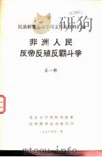非洲人民反帝反殖反霸斗争   1976  PDF电子版封面    北京大学国际政治系民族解放运动教学组 