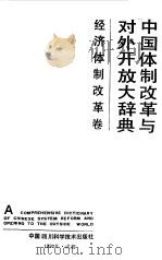 中国体制改革与对外开放大辞典  经济体制改革卷     PDF电子版封面     