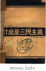 什么是三民主义   1938  PDF电子版封面    朱德华著 
