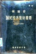 福建省国民经济统计提要  1949-1983     PDF电子版封面    福建省统计局 