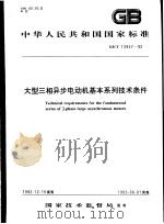 中华人民共和国国家标准  大型三相异步电动机基本系列技术条件  GB/T13957-92（1993年11月第1版 PDF版）
