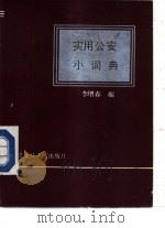 实用公安小词典   1987  PDF电子版封面    李增春编 