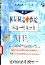 国际风险与保险：环境-管理分析  上（1999 PDF版）