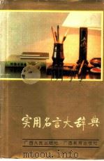 实用名言大辞典   1990  PDF电子版封面  7219015569  秦牧主编 