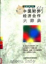 中国对外经济合作大辞典   1999  PDF电子版封面  7543913631  王垂芳主编 