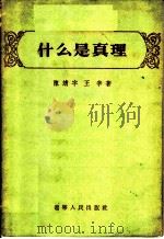 什么是真理   1956  PDF电子版封面  2090·7  陈靖宇，王辛著 