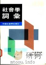 社会学词汇   1991  PDF电子版封面  9579464715  林义男编译 