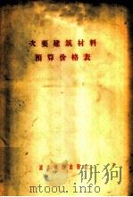 次要建筑材料预算价格表   1956  PDF电子版封面    中华人民共和国国家建设委员会编 