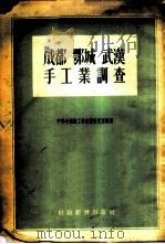 成都、鄂城、武汉手工业调查   1955  PDF电子版封面    中国全国总工会研究室编著 