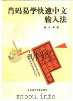 肖码易学快速中文输入法   1995  PDF电子版封面  7563804889  肖水清著 