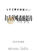 打击侵略者的怒涛   1958  PDF电子版封面    文学书籍评论丛刊编辑部编 