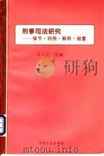 刑事司法研究  情节·判例·解释·裁量   1996  PDF电子版封面  7801070623  陈兴良主编 