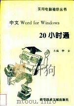 中文Word for Windows20小时通   1996  PDF电子版封面  750232769X  钟合主编 