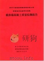 黄河下游堤防荆隆宫截渗墙工程质量检测试验研究课题  截渗墙混凝土质量检测报告（ PDF版）