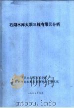 石湖水库大坝三维有限元分析     PDF电子版封面    华北水利水电学院，水利部河北水利水电勘测设计研究院 