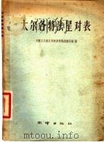 太尔各特法星对表   1958  PDF电子版封面  15039·145  中国人民解放军总参谋部测绘局编译 