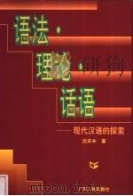 语法·理论·话语  现代汉语的探索   1999  PDF电子版封面  7218030432  沈开木著 