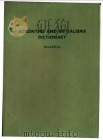 ACRONYMS AND INITIALISMS DICTIONARY     PDF电子版封面     