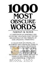 100 MOST OBSCURE WORDS     PDF电子版封面     