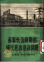 苏联恢复时期的国民经济建设问题   1954  PDF电子版封面    王波鸣撰 